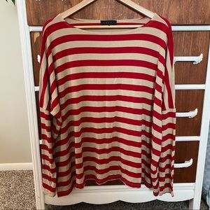 Hatch longsleeve stripe tee, o/s, (fits like oversized m/l) red stripe